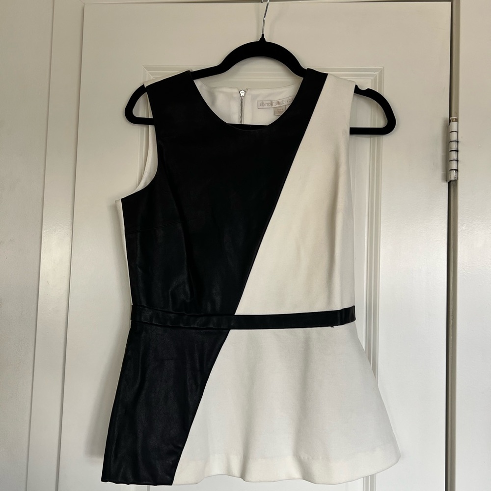 Boston Proper Black and White Top